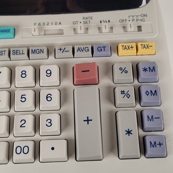 Sharp EL-1801V Printing Calculator 12-Digit 2-Color Display Tested Works - Picture 11 of 16